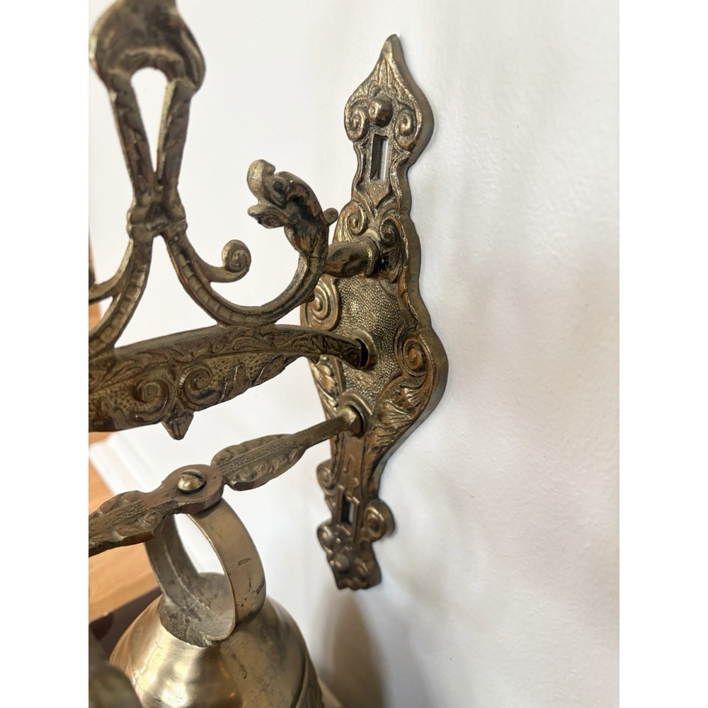 Early 20th Century Gothic Brass Monastery Bell Vocem Meam Audit‎ Qui Me Tangit - Picture 12 of 16